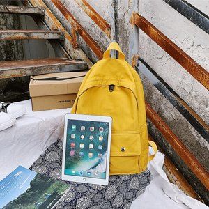Simple Solid Women Backpack